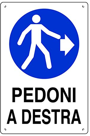 Cartón de 50 x 70 cm, peatones a la derecha