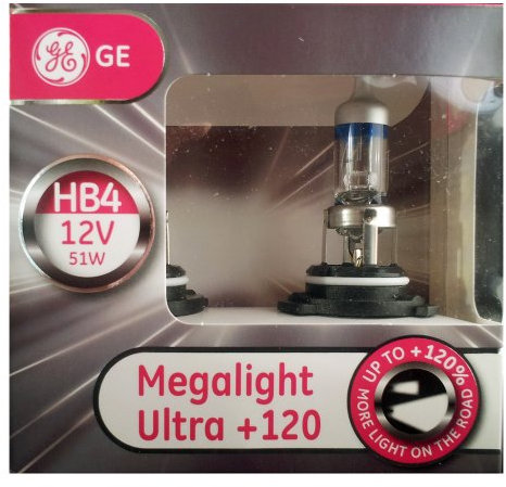 GE General Electric HB4 MegaLight Ultra +120 2er Set 53070SNU 9006