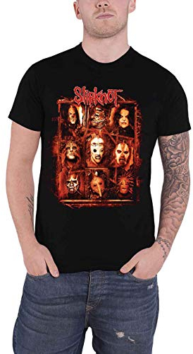 Slipknot T Shirt Rusty Face Band Logo offiziell Herren Schwarz XL