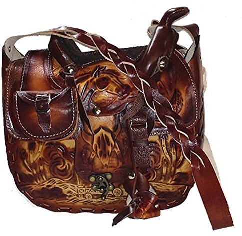 Tasche Handtasche Schultertasche Westerntasche Sattel 100% Leder