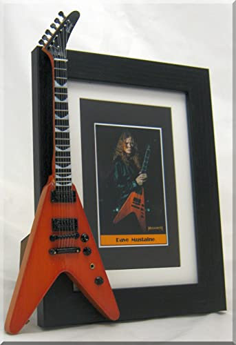 DAVE MUSTAINE Miniatur Gitarre Foto Rahmen Dean MEGADETH