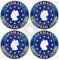 EUROPÄISCHE UNION DEUTSCHLAND Kartenform EU-DE Europa-Deutsch 50mm Auto & Motorrad Aufkleber, x4 Vinyl Sticker