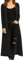 Re Tech UK Ladies Womens Maxi Plus Size Long Cardigans for Women UK Collared Top Long Full Sleeve Floaty Women's Cardigans Coatigans Sizes 8-26 (Black - SM)