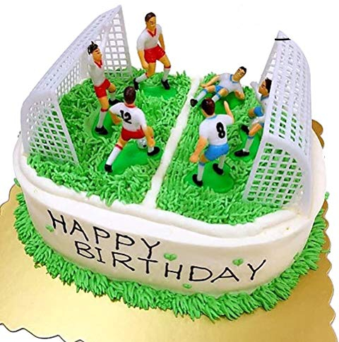 YeahiBaby Fußball Kuchen Dekorationen | Fussball Team Cake Topper Kit, 8er Set