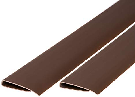 Ventanara® Abdeckprofil PVC Sichtschutz Zaun 2x1m Zaunabdeckung 2er Set (Braun)