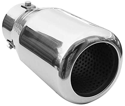 Auspuffblende Endrohr Auspuff Universell Schalldampf Edelstahl Rund bis 68mm Chrom AutoHobby