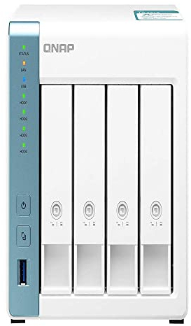 QNAP TS-431K 4 Bay Desktop NAS Enclosure - 1GB RAM, Annapurna Labs 4-core, 1.7GHz Processor - for reliable high performance home and personal cloud storage