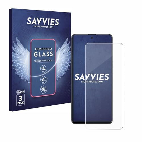 savvies Verre Trempé pour Samsung Galaxy A51 5G / A51 (3 Pièces) Vitre Protection Ecran, Film Trempé de Verre, Dureté 9H