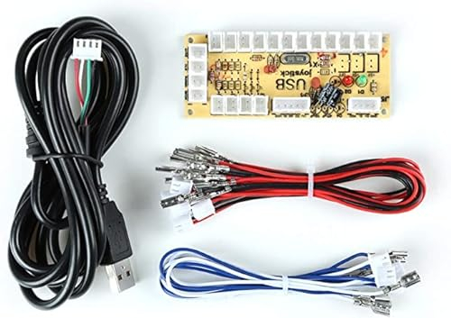 owootecc Zero Delay Encoder Arcade Game DIY Parts Kit Pour PC, Raspberry Pi 4/3 / 2/1 Model B avec RetroPie, Arcade MAME JAMMA Game Project,5 Pin Joystick
