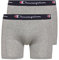 Champion Herren Core x2 Retroshorts, Hellgrau Meliert, S (2er Pack)