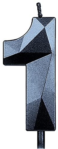 KINBOM 2.76 Inch Large Number Birthday Candles, Glitter 3D Diamond Shape Birthday Cake Candles Cake Topper Decoration for Wedding Anniversary Prom Graduation Party Kids Adults Number 1
