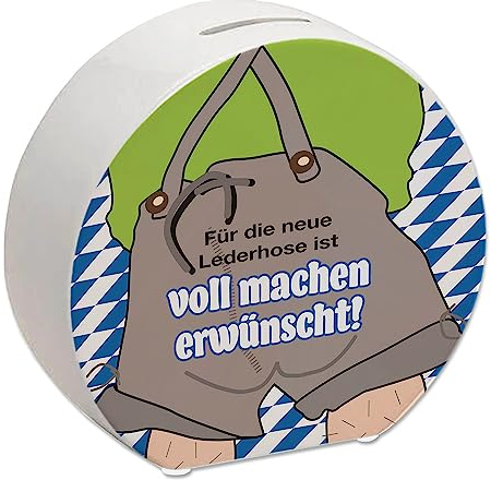 Für die Neue Lederhose ist voll Machen erwünscht! Spardose in Grau lustige Spardose Geschenk für einen Freund der Schon Lange auf eine Neue Lederhose spart und gerne Volksfeste