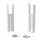 DuraTherm® Floor Mounting Radiator Leg Kit Feet Freestanding Supports for Traditional Cast Iron Style Colosseum Double Bar 2 Column Radiators, White Finish