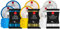 Polierpad Set: Rupes Bigfoot Polierschwamm für 125mm Stützteller - D-A Coarse + Fine + Ultrafine Ø130-150mm blau/gelb/weiß (6 STK.) + ChemicalWorkz Premium Poliertuch 500GSM | 9-teilig