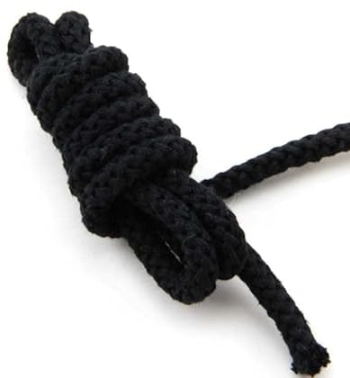 NTS-Nähtechnik 8mm | 5m Kordel | 100% Baumwolle | mit Polyester Kern | Schwarz