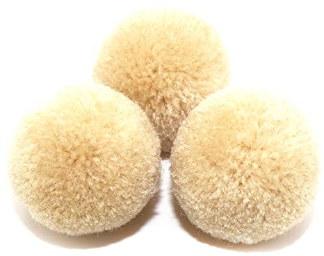 Duories Pompons zum Basteln,10 Stück 40mm Bunte Bommeln Bälle,Pom Poms für Kunsthandwerk,Pompons Bälle für Ostern,Weihnachten,Bunte Pompons für DIY Basteln Tischdekoration Geburtstagsdeko,Beige