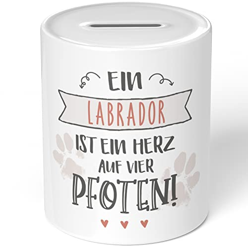 JUNIWORDS Spardose Sparbüchse, EIN Labrador ist EIN Herz auf Vier Pfoten (1006755)