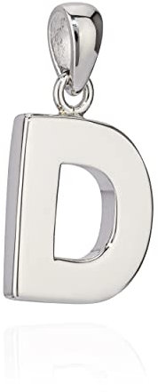 NKlaus 13x11mm Kettenanhänger Buchstabe D Silber 925 anlaufgeschützt glanz Alphabet 10035