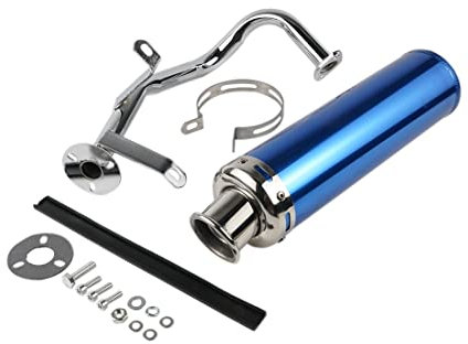 Système Silencieux Tuyau D'échappement Moteur avec Joints Matériel Montage pour GY6 QMB139 139QMB 1P39QMB pour Scooter 50cc 4 Temps Silencieux D'échappement Pot D échappement