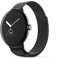 The 5 Shop Edelstahl Metall Armband kompatibel mit Google Pixel Watch 1+2 Smartwatch Band, Mesh Milanaise Loop Damen Herren Uhr Ersatzband Magnet Verschluss Uhrenarmband (schwarz)