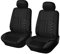 CGEAMDY 2 Housse De Siege Voiture Universelle, Couverture Couvre Sieges Impermeable Polycoton Tissu Accessoires Interieur, pour Avant Et Arrière, pour avec Presque Toutes Les Voitures（Noir）