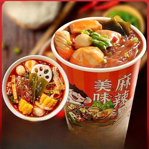 Casserole potato noodles, Instant food Spicy Hot Pot, Brewed noodles in barrels, Delicious hot and sour noodles, Spicy casual snacks, Chinese food (Spicy Hot Pot,2pcs)