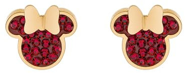 Disney Minnie Mädchen Ohrstecker, Edelstahl Zirkonia, Disney Schmuck