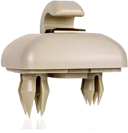 JNNJ 1 Stück Auto Sonnenblende Haken, 8U0857562A 8E0857562 Auto Sonnenblende Clip Haken, Sonnenblende Halterung Haken, Universell Motors Zubehör für Sonnenblenden(Beige)
