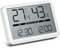 CHEREEKI Room Thermometer Hygrometer, Digital Thermometer Indoor with Clock, Temperature and Humidity Monitor for Home, Baby Room, Greenhouse and Office (1, White, One size)