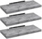 WOLTU Wandregal Wandboard Bücherregal Regale für Deko Wandablagen aus MDF Holz, 3er Set Hängeregal Grau Eiche