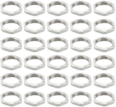 PATIKIL M12x1.0 Acciaio Dadi Esagonali 50pz Metrico Filettatura Finitura Zincata Hardware Dadi Vite Bullone Dispositivi Fissaggio Lampade Macchinari Manutenzione 3mm Altezza 14mm Larghezza