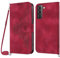 Netany Coque pour Samsung Galaxy S22 Plus avec Cordon, Etui pour Samsung S22 Plus avec Cordon Collier, Housse en Cuir PU avec [Bandoulière Réglable] Lanyard Case Cover (Rouge)