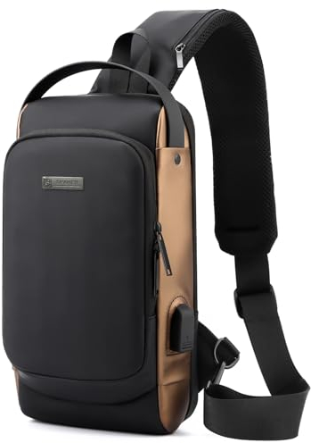 SPAHER Man Backpack Sling Daypack Rucksack - Mens Messenger Chest Crossbody Shoulder Bag - Anti-theft, Waterproof - Business, Outdoor, Sports, Hiking, Camping, Travelling