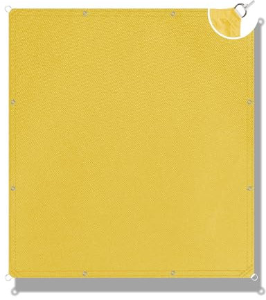 Sonnensegel Wasserdicht Rechteckig 500x700cm Sonnensegel Sonnenschutz Garten Sonnenschutz UV Schutz Windschutz Balkon Sonnenschirm für Balkon Terrasse Garten Markise －Gelb
