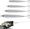Annyswit 4 Stück Metall Meerforellen Köder mit Drillingshaken Silber Minnow Löffel Köder 20/30/40/60g Hecht Meerfischen Ausrüstung Metall Jigs für Makrele & Kabeljau & Barsch & Meer (20g 30g 40g 60g)