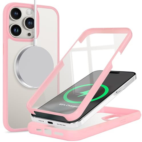 SunYoo Schutzhülle für iPhone 15 Pro Max mit Displayschutzfolie, iPhone 15 Pro Max Magsafe Hülle, Handyhülle für iPhone 15 Pro Max Hülle eingebauter Displayschutz, schlanke, stoßfeste Schutzhülle,