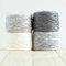 Babydecken-Set mit Farbverlauf, Babyblütengarn, 4 Knäuel Farbverlaufsgarn, 50 % Baumwolle und 50 % Viskose-Garn, Muster zum Stricken, Grau (Helios Gray)