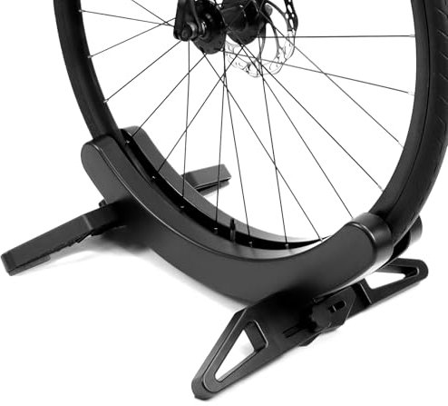 QWORK® Bicycle Floor Stand for 30-80mm Wide Tires, Road & Mountain Bike Parking Rack Storage Rack for Indoor/Outdoor