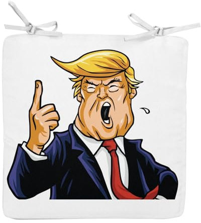 Fabulous Sitzkissen, quadratisch, Donald Trump President USA, Karikatur, Humor, USA, 40 cm
