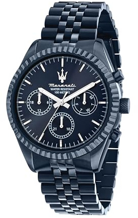 Maserati Herrenuhr, Chronograph, Analog, 43 mm, Blue Edition Kollektion - R8873600011
