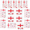 15 Sheets England Flag Tattoos, England Temporary Tattoo Transfer Stickers for St.George's Day Euro Football Fan Party Decorations, World Cup European Cup International Competitions