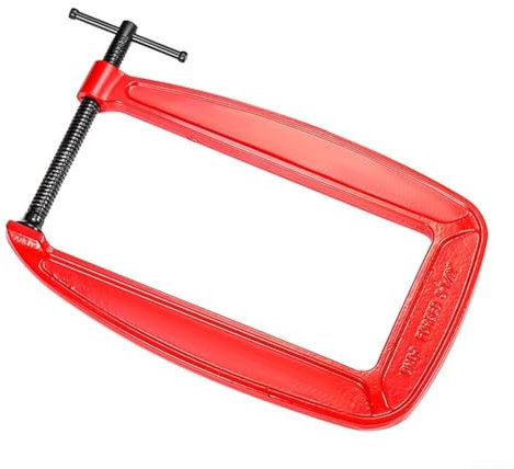 MeevrgR Heavy-Duty G-Clamp – 110mm Jaw Opening, 305mm Throat Depth – Industrial Cast Iron – Rust-Resistant Finish(d)