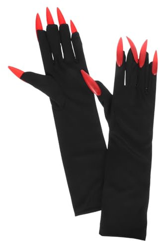 Toyvian 1 Pair Demon Claw Halloween Gloves with Realistic Long Nails for Costumes Party Accessories and Stage Performances Sturdy Construction with Eye Catching Claws