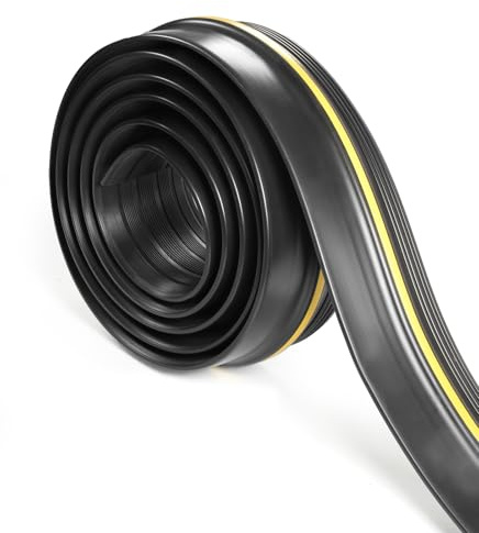 ZLLZPZD Guarnizione per porta del garage, 3 m/18 mm, guarnizione inferiore in gomma, per garage, magazzini, officine, protezione dalle inondazioni, isolamento acustico