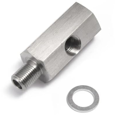 Partikelsensor Edelstahl-Seitenlöcher 1/8NPT Innengewinde M12 M10 M14 1/8NPT 1/4NPT Öldrucksensor-Anschluss Zuleitungsmessgerät T-Adapter Stickstoffoxid NOx Sensor