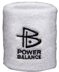 Power Balance Schweißbänder Terry-Cloth, White/Black, GWTA09WT00BKUP