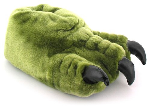 Hommes Nouveauté Monster Griffe Pantoufles Vert - Idéal Cadeau Noël - 42