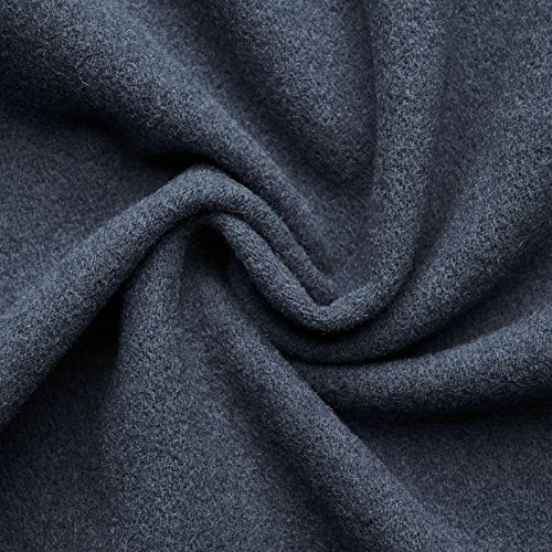 HANNAH - Wollstoff Stoffe Wolle Kaschmir Mantel Mittelalter Vorhang Decke Umhang Larp Meterware - 10 Farben (rauchblau)