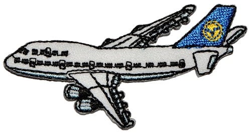 alles-meine.de GmbH Flugzeug 7 cm * 3,5 cm Bügelbild - Aufnäher Applikation Flugzeuge Reise Düsenjet Urlaubsflieger Flugreise