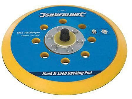Silverline 514851 Plateau de Support Auto-agrippant 150 mm